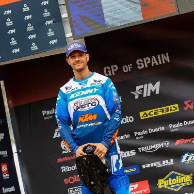 Yann Dupic sur le podium de l'EnduroGP d'Espagne 2025